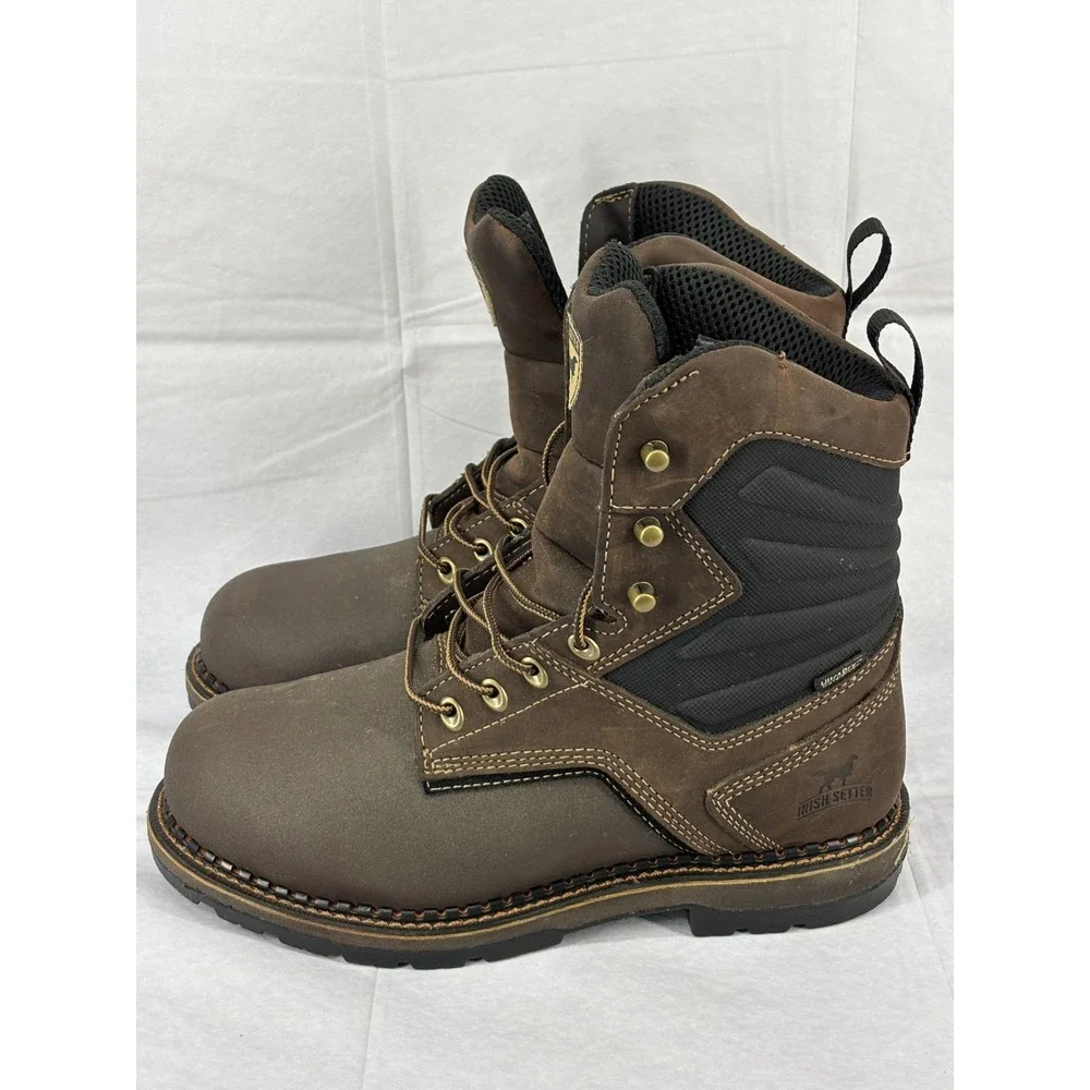Red Wing Irish Setter 83848 Work Boots Mens Brown Waterproof Safety Toe 8.5 D
